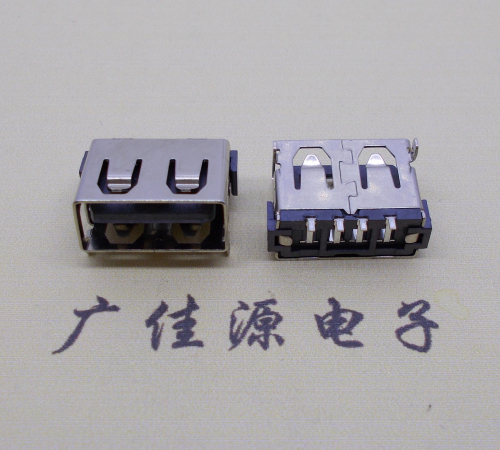 USB 2.0 female seat with spring and two pins, overall length 10.0mm