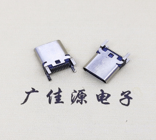 The TYPE-C female seat 24P upright patch connector can transmit audio, video, fast charging, and data